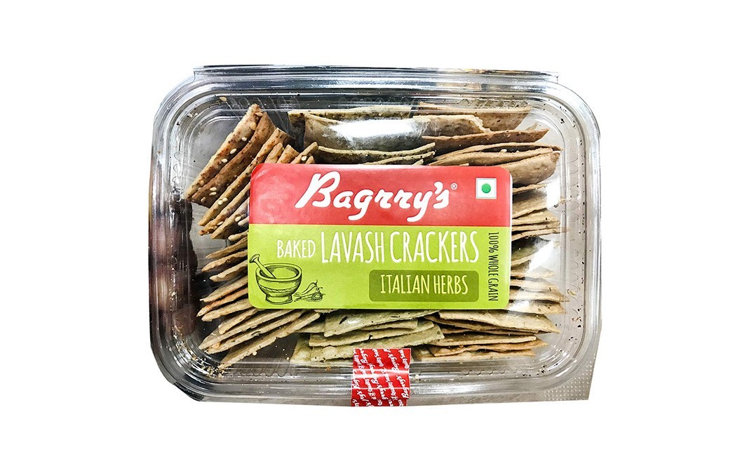 Bagrry's Baked Lavash Crackers, Italian Herbs   Box  200 grams